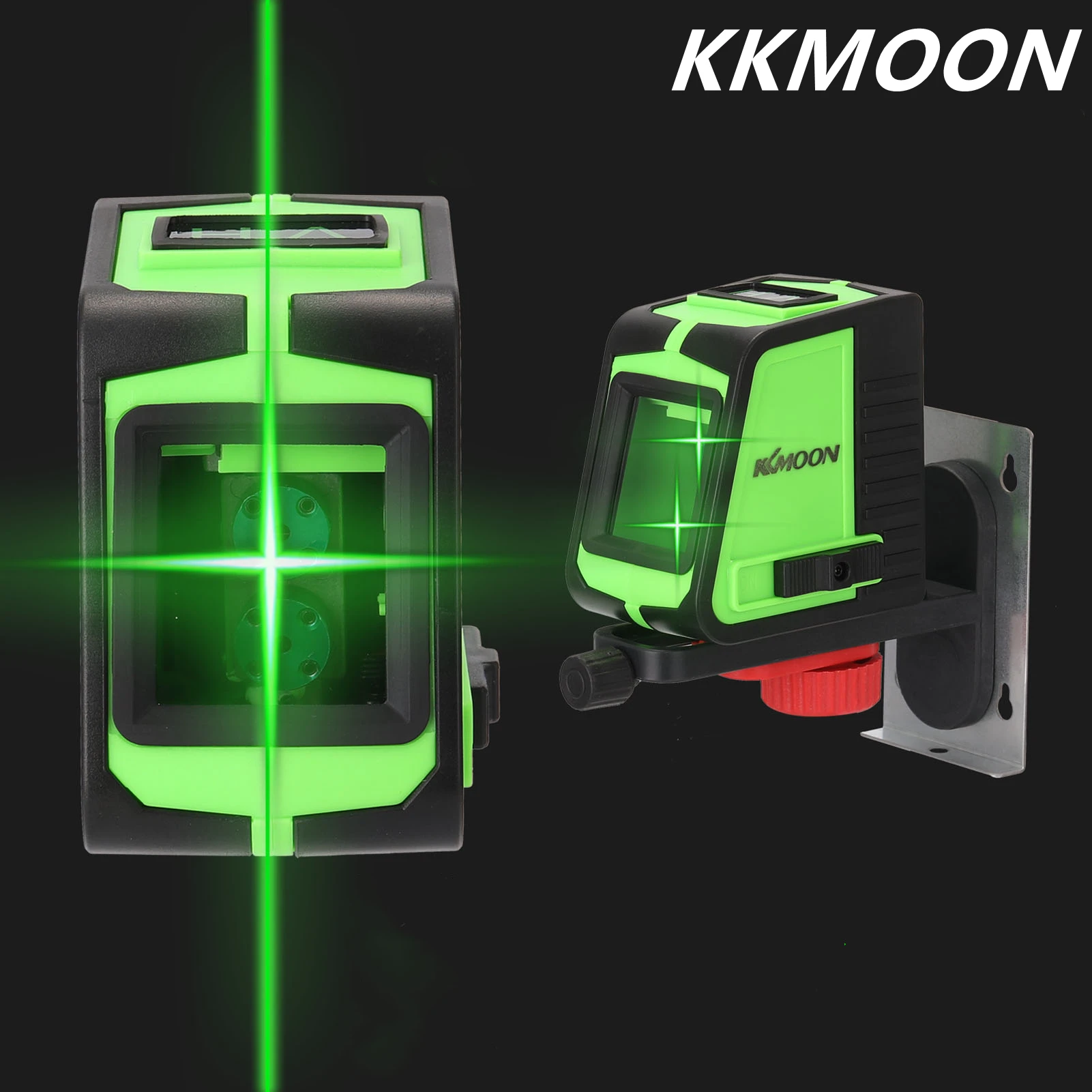 Лазерный уровень KKmoon нивелир с двумя линиями зеленого цвета функцией звуковой