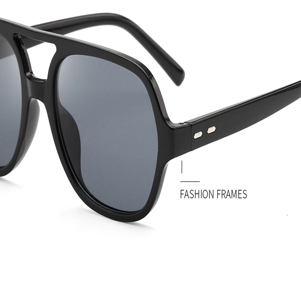 

Retro Popular Big Frame Rectangular Sunglasses Neutral Sunglasses Net Red Black Glasses Beach Sunglasses Street Shooting Glasses