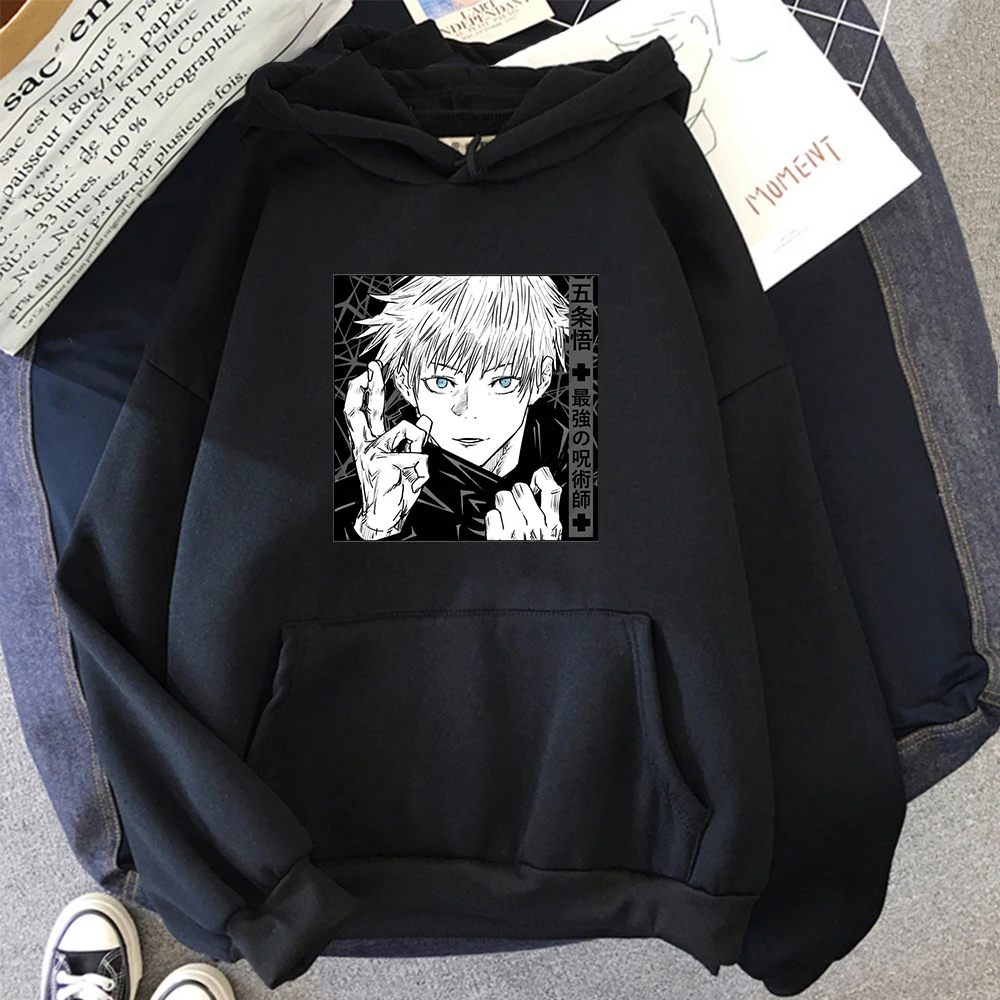 

Hoodies Gojo Satoru Manga Japanese Mens Sweatshirts Korean Hip Hop Man Warm Hoodie Fleece Harajuku Brand Men's Hoody Long Sleeve
