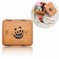 panda pattern upscale sewing storage box needle for embroidery box for sewing supplies sewing scissors ruler dropshipping center