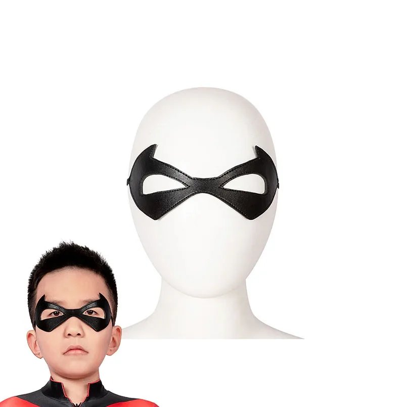 

Kids Superhero Nightwing Cosplay Nightwing Costume For Children Halloween Party Masquerade Eye Mask Faux Leather Accessories