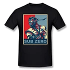 Винтажная Футболка Mortal Kombat Sub Zero в стиле Харадзюку, негабаритная хлопковая футболка с короткими рукавами на заказ