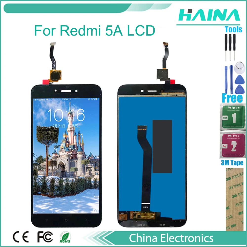 ЖК-дисплей для Xiaomi Redmi 5A 1280*720 5 0 дюйма сенсорный экран дигитайзер в сборе замена