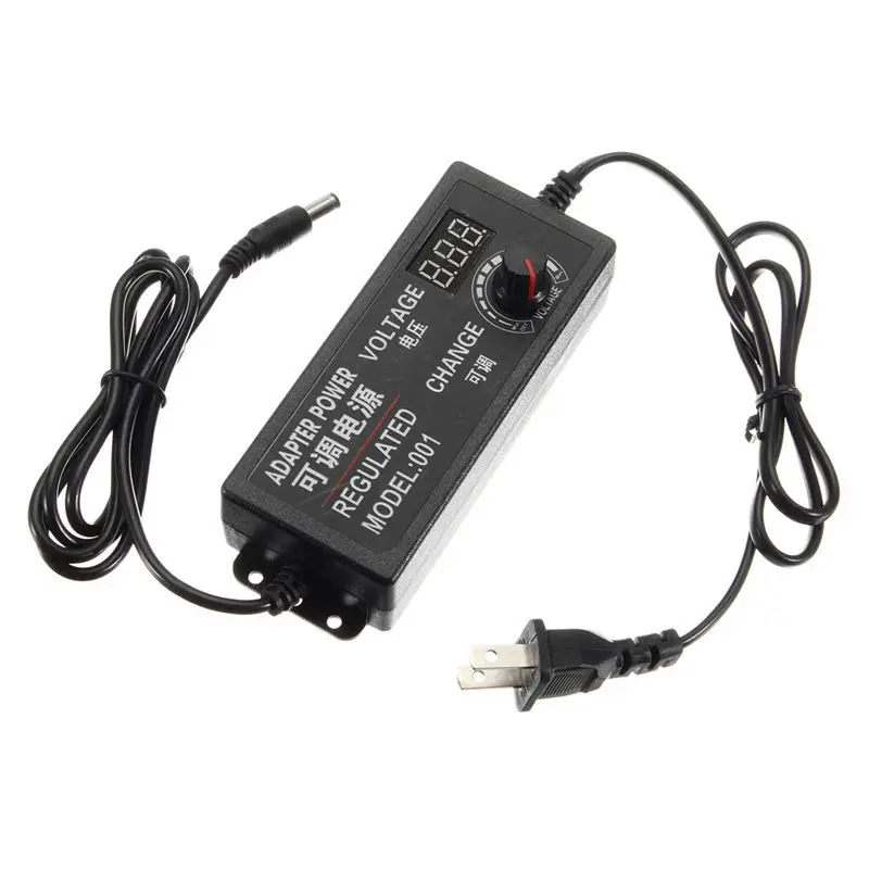 9-24V 3A 72W контроль скорости Вольт AC/DC регулируемый адаптер питания дисплей экран US