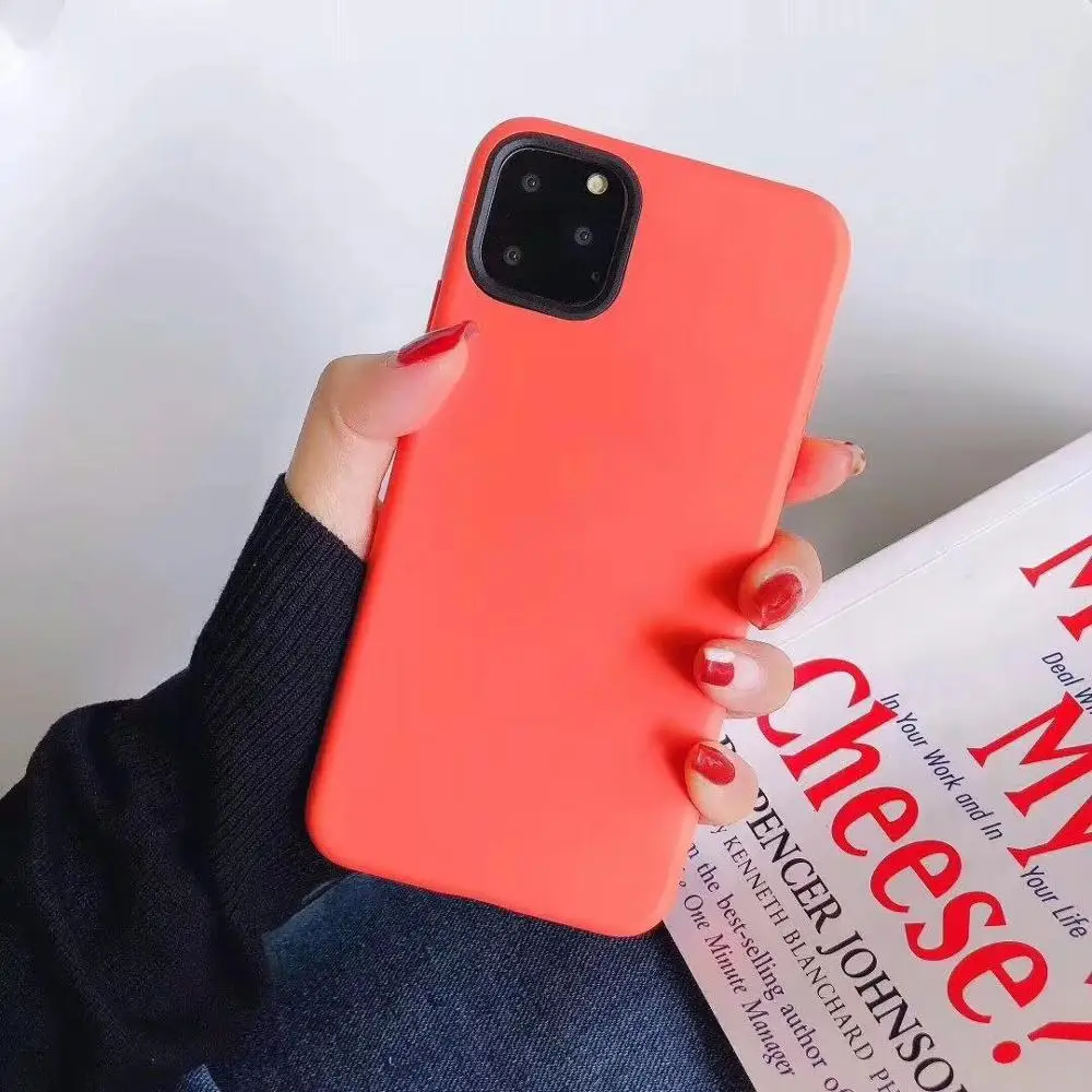 Жидкий цветной контрастный силиконовый iPhone11/11PRO/Apple x Чехол для мобильного телефона XS MAX/XR все включено мягкий чехол iPhone6/7/8 - Цвет: 3