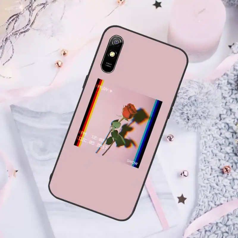 

Phone Case For Xiaomi Mi Redmi Note 7 8 9 pro 8T 9T 9S 9A 10 Lite pro flower Art rose daisy