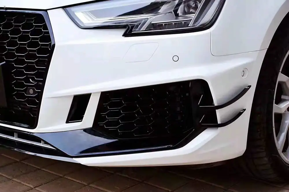 RS4 набор внешних комплектующих к автомобилю для Audi A4- переднего бампера и передней губы и переднего гриля/заднего бампера и заднего диффузора губ