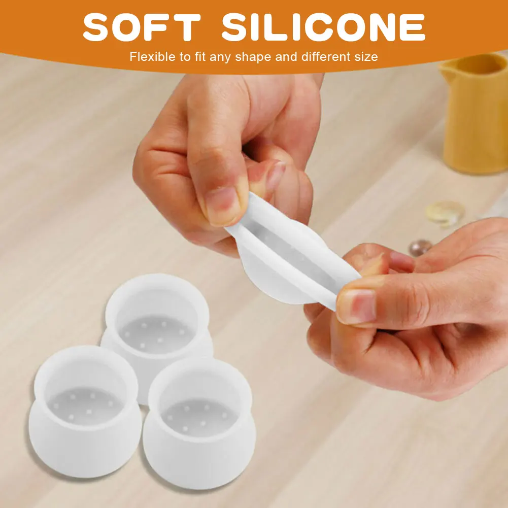 

16PCS Silicone Chair Furniture Leg Feet Protection Table Cap Cover Pad Protector Non-Slip Sofa Chair Table Glides Feet Caps