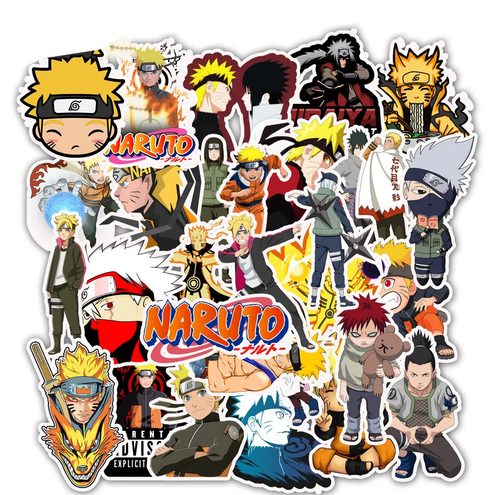 50 шт Мультяшные героя аниме Наруто Аниме для взрослых наклейки