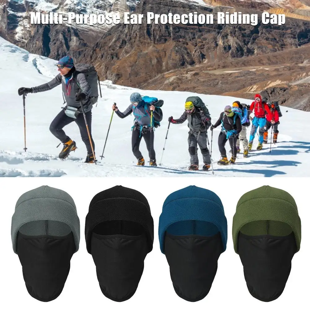 

Флисовая шапка, пылезащитная многофункциональная шапка для защиты ушей, зимняя флисовая шапка, вязаная спортивная теплая шапка для защиты ...