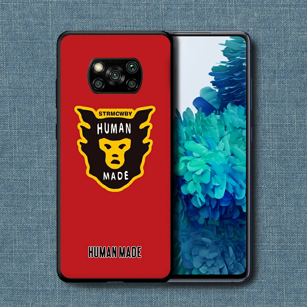 

Human Made Phone Case For Xiaomi Mi Note 10 A3 9 MAX 3 A2 8 9 Lite Pro Ultra black Back Painting Funda Soft Bumper Silicone