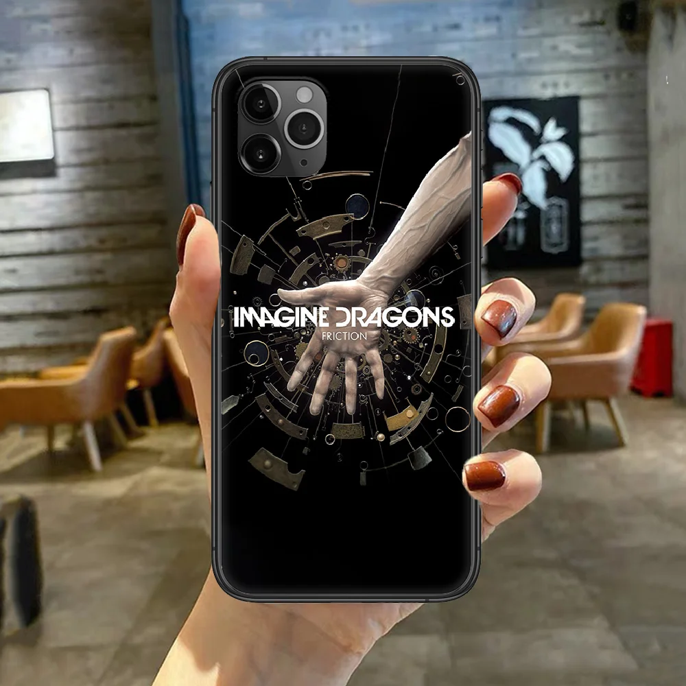 

Imagine Dragons Band Phone Case Cover For Iphone 5 5S 6 6S PLUS 7 8 11 12 Mini X XR XS PRO SE 2020 MAX black Hoesjes Soft Cover
