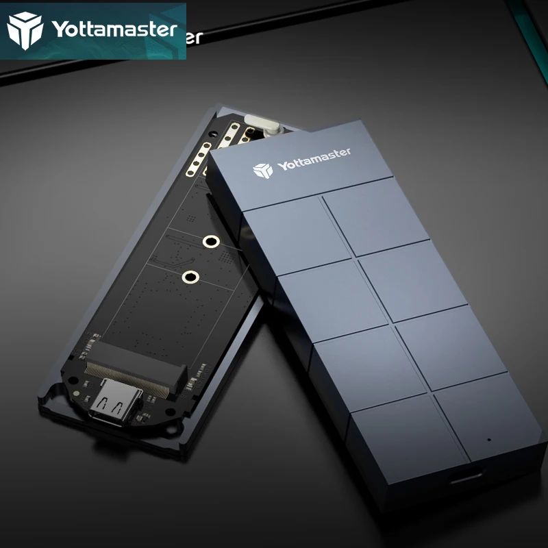 Yottamaster HC2 SSD Enclosure M.2 NVMe 20Gbps USB3.2 Gen 2X2 Up To 2057.9MB/s M-key B&M key 2 TB Max Type C M.2 ssd Enclosure enlarge