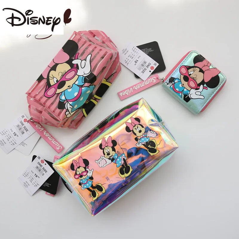

2021 New Disney Minnie Fashion Cartoon Lipstick Storage Bag Multifunctional Large Capacity Cute Cosmetic Bag Lady Cosmetic Bag