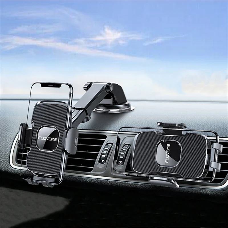 Sucker Car Phone Holder Mount Stand GPS Telefon Mobile Phone Support Holder For iPhone 13 Samsung Huawei Honor Xiaomi Redmi