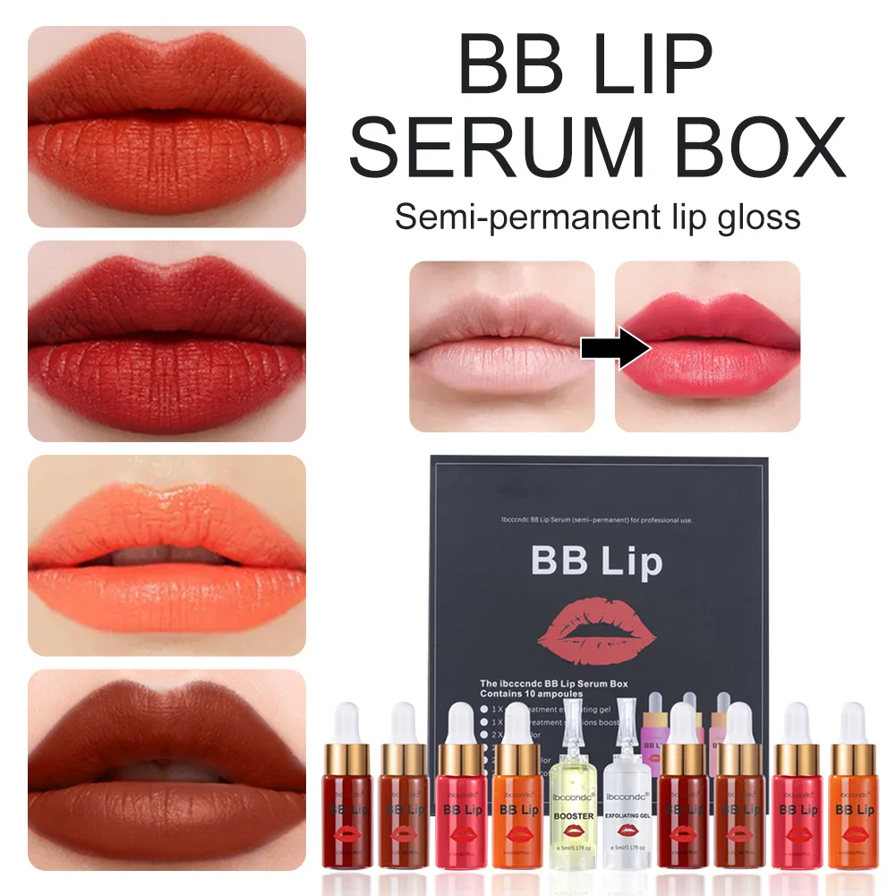 

Hydrating Lip Lip Ampoule Serum Semi-Permanent Microneedle Lip Gloss Pigment for Color Changing Lip Color Treatment Makeup