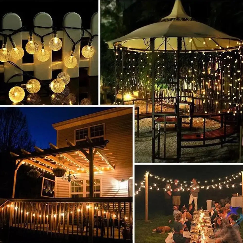 6 5 м 30 светодиодов шар Солнечная Водонепроницаемая наружная Рождественская