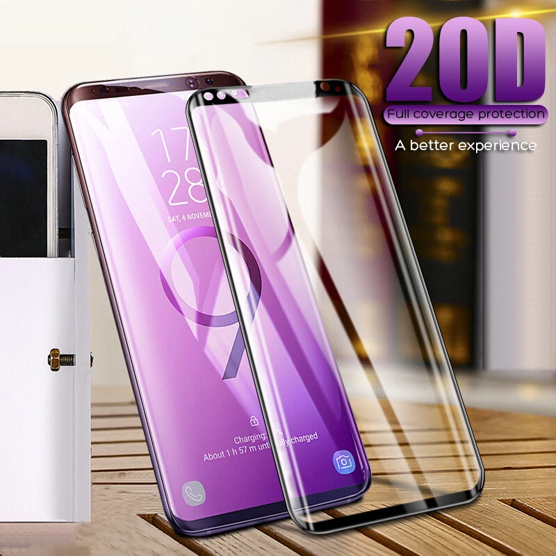 Золото с полным покрытием экрана протектор для Samsung Galaxy S8 S9 S10 Plus Note 8 9 защиты от