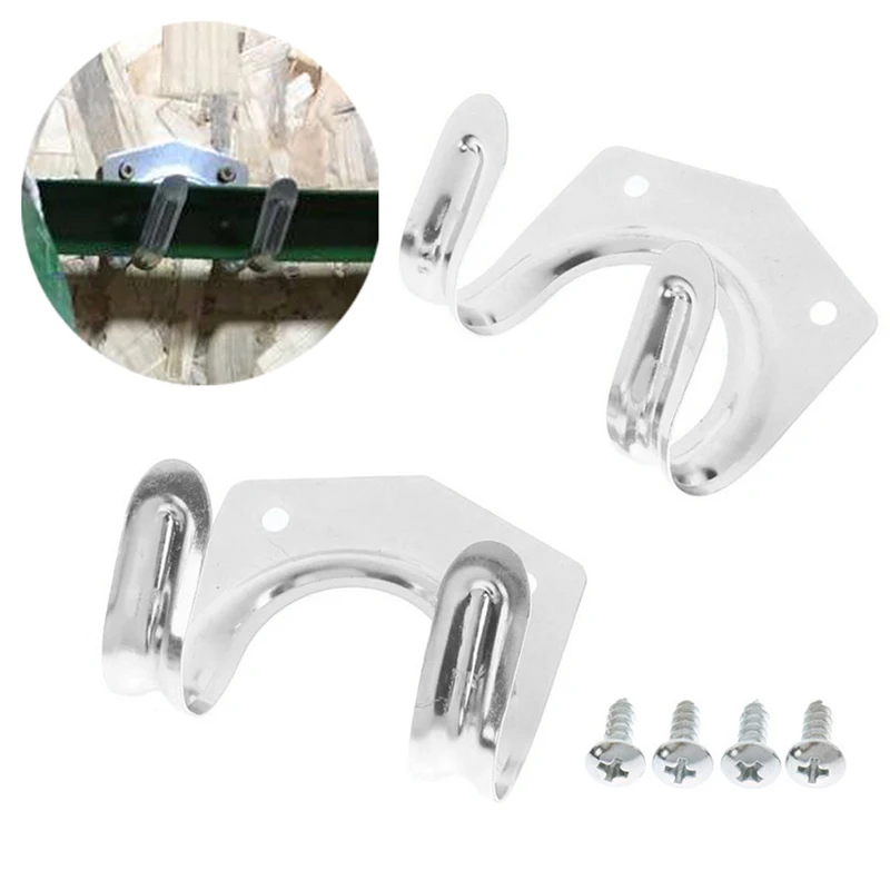 

5Pcs Metal Tool Storage Wall Hook Double Hanger Holder Garden Garage Tool