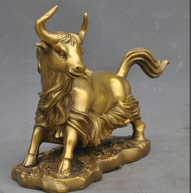 921+++8&quot Lucky Chinese Fengshui brass Copper Zodiac Animal Sheep Goats Statue Figurine | Дом и сад