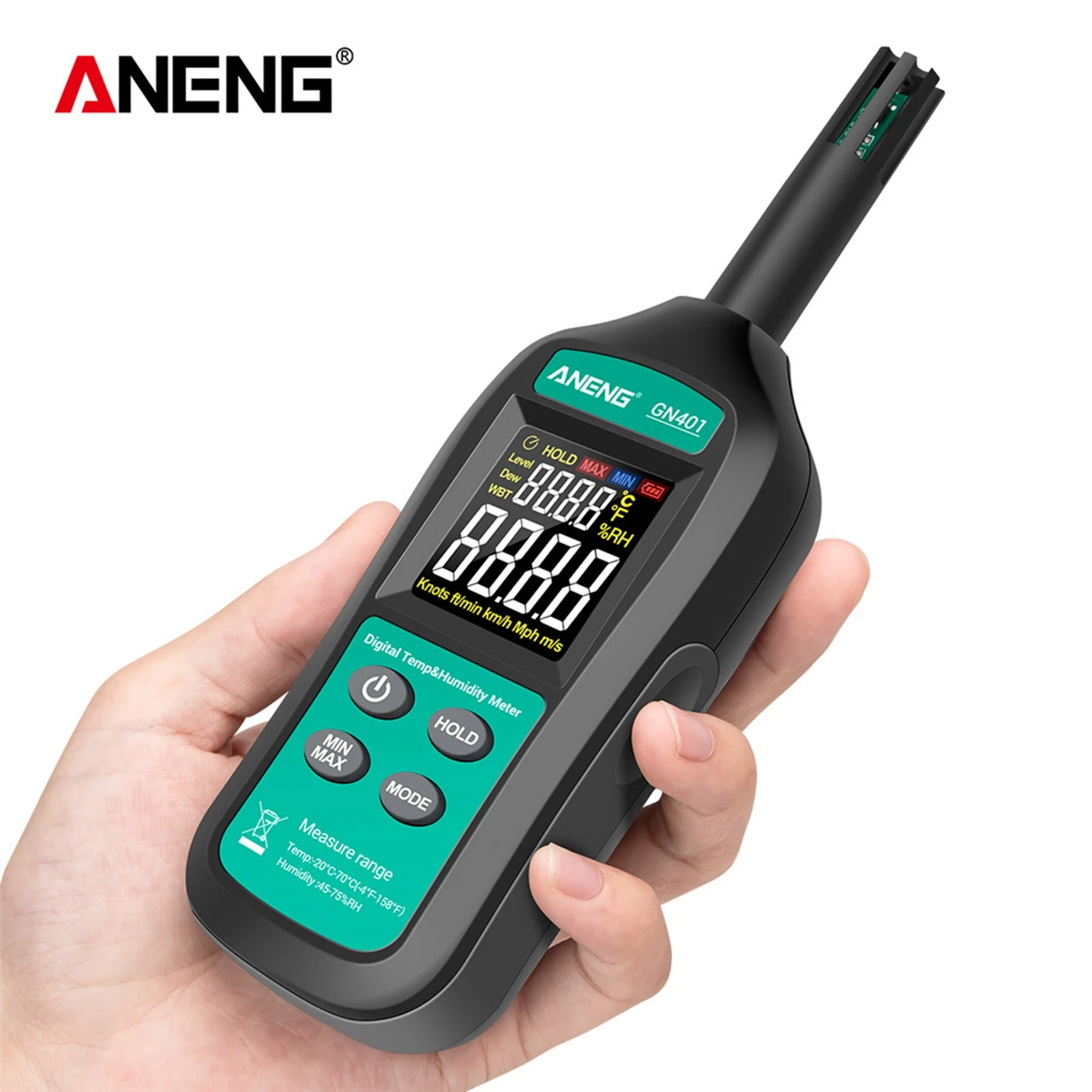 

GN-401 Mini LCD Digital Air Temperature Humidity Meter Thermometer Hygrometer Gauge Tester UT333 Upgrade