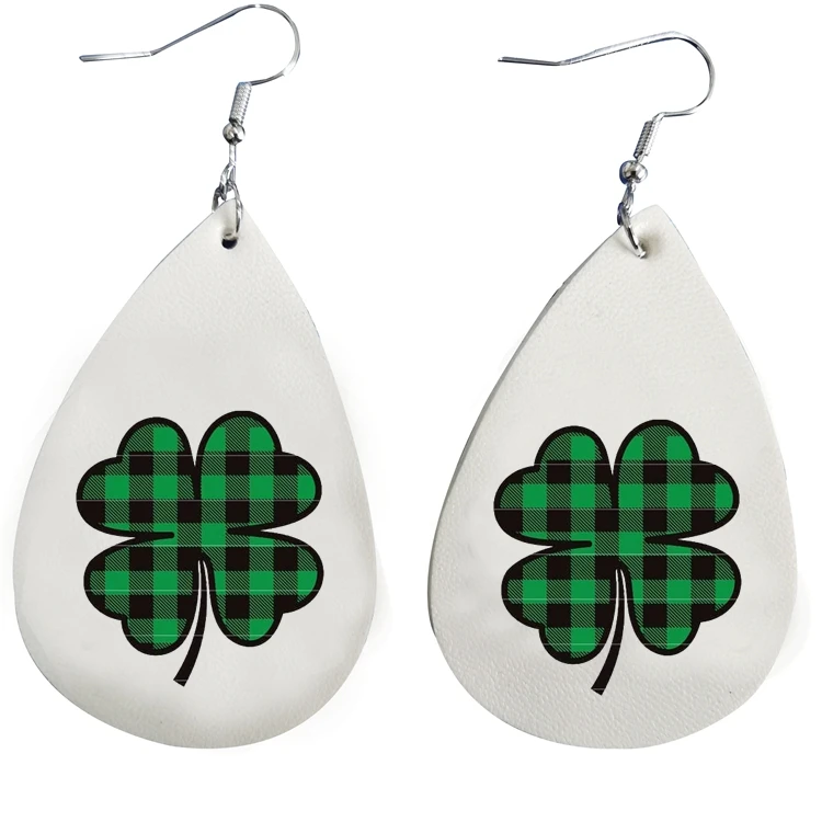 

New Faux leather Earring Hat Earrings St Patricks Day Earrings Gnomies Earrings