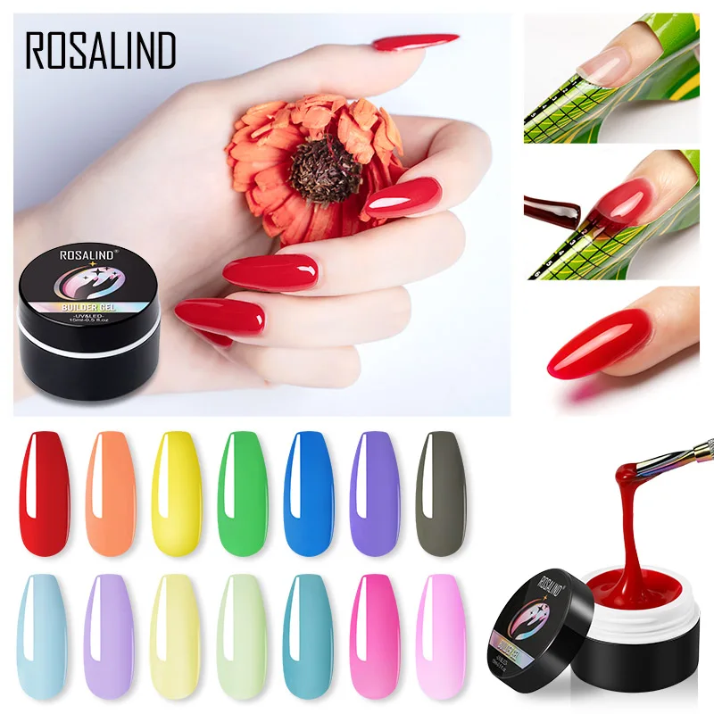 Гель для наращивания ногтей ROSALIND УФ светодиодный Камуфляжный гель отмачиваемые