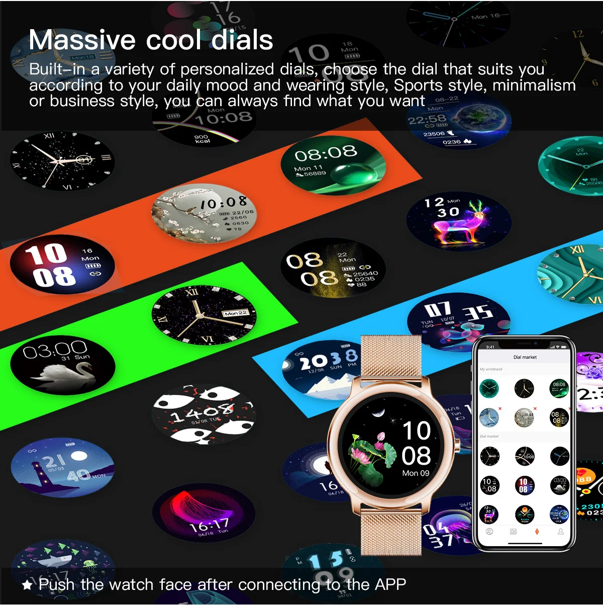 

HopoFit New Smart Watch Women Calorie Alarm R18 Clock for Men Women Heart Rate Monitor Sleep Monitor weather Bluetooth Smartwatc