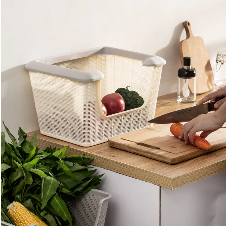 

Simple Household Living Room Snack Storage Rack Multi Layer Toy Rack Floor Type Kitchen With Cover Basket Storage Rack Organizer