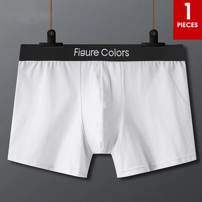 

Men's Underwear, Cotton Boxer Shorts, Breathable, Sweat-absorbent, Moisture-proof Solid Color U-convex Design Square Shorts Head