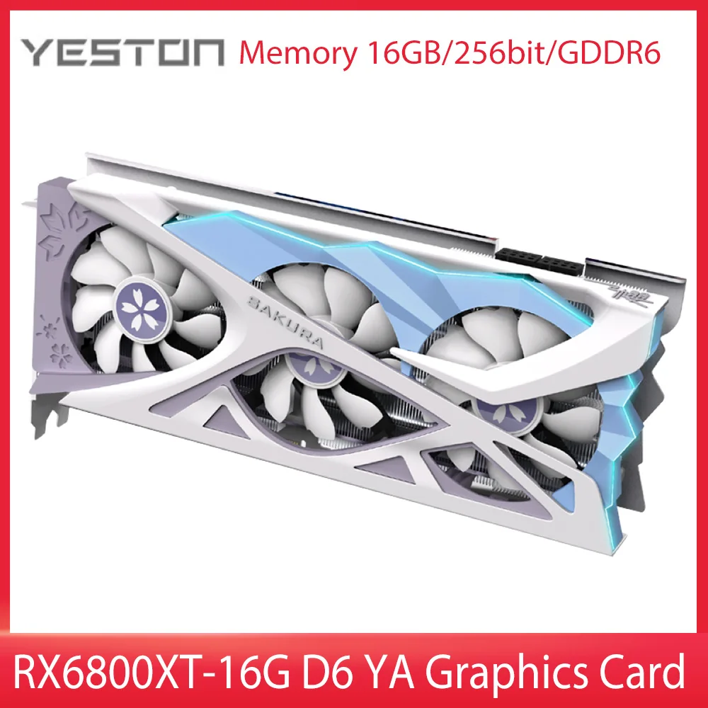 

Видеокарта Yeston RX6800XT, 16 ГБ D6, 2065 нм, 2310-4,0 МГц, 16 ГБ/бит/GDDR6 PCI-Express