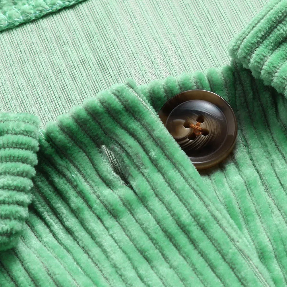 Fashion Womens Long Sleeve Solid Brown Pocket Button Green flannel Jacket Blouse Tops Overcoat | Женская одежда