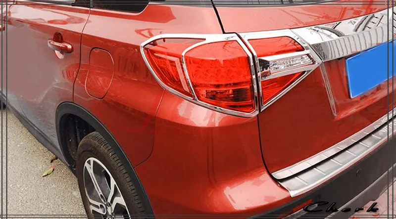 ABS Хром Передняя крышка лампы фары + черный Задний фонарь Накладка для Suzuki Vitara 2016