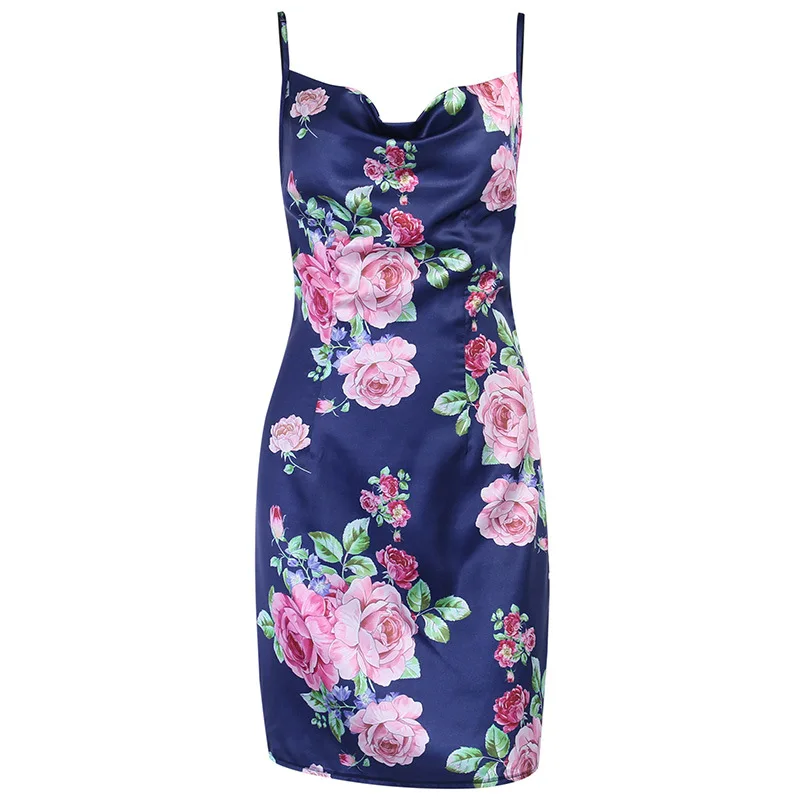 Женское атласное платье на бретелях новое летнее с принтом 2021|Женские платья| |