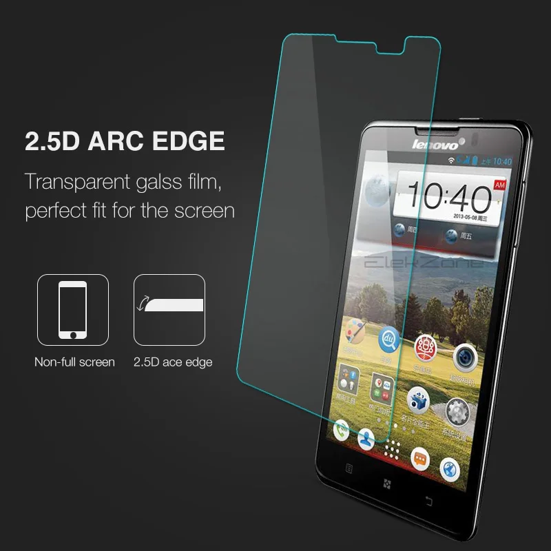 Закаленное стекло с нанопокрытием 9h для экрана телефона пленка HD lenovo P780 2.5D