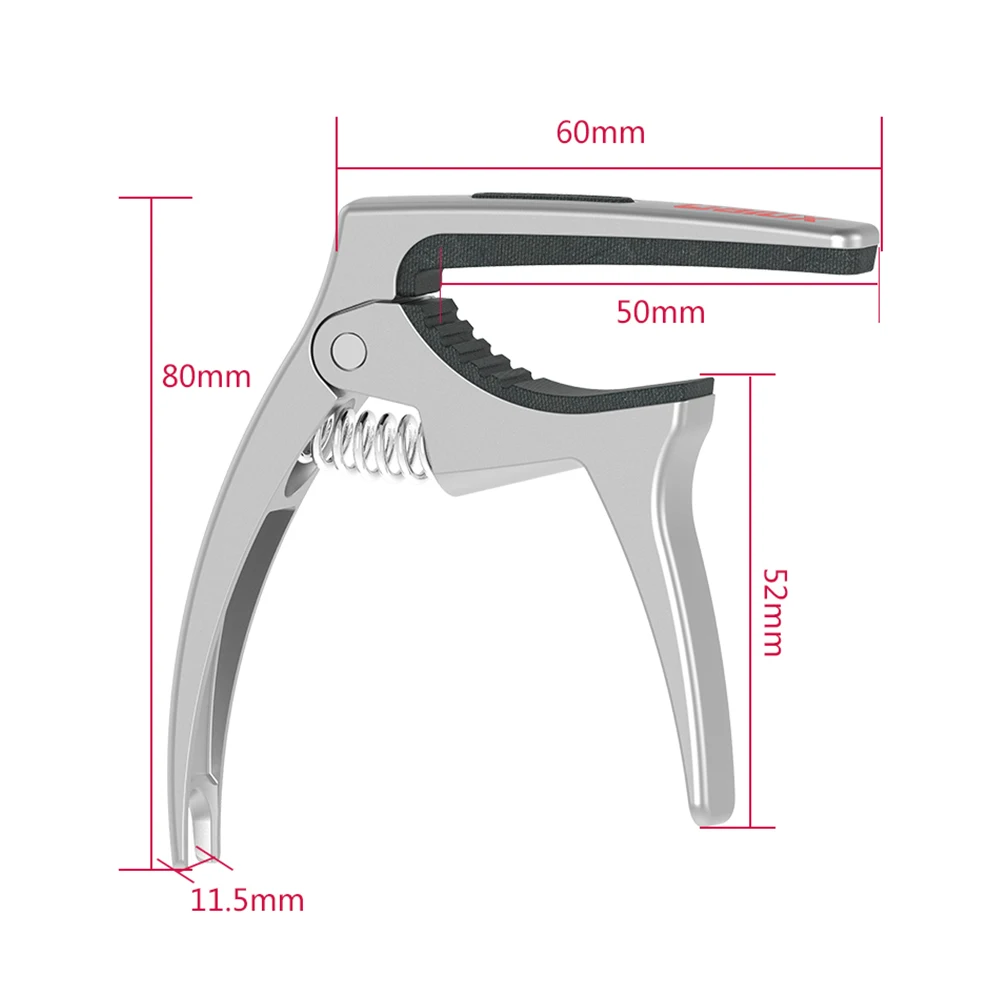 

Galux GC-500A Multifunctional 3-in-1 Guitar Capo with Pick Holder String Pin Puller Premium Zinc Alloy Quick Change for Guitar