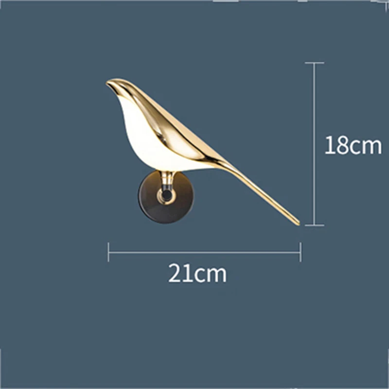 

Postmodern minimalist design magpie-shaped LED wall lamp creative lighting for TV background wall bedroom bedside sconce