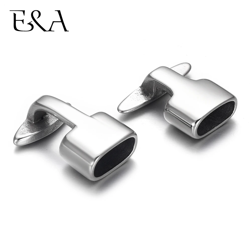 

2pcs 316L Stainless Steel Clasp Hook for Leather Cord Paracord Bracelet Jewelry Making DIY Connector Clasps Accessories