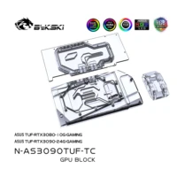 bykski n as3090tuf tc gpu water cooling block for asus tuf rtx 3090 3080 gaming graphic card with special copper backplate