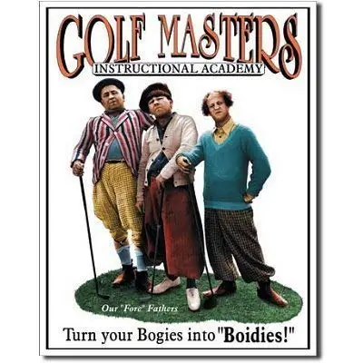 Three stoogees Golf Masters Ретро винтажный оловянный знак жестяная картина металлические