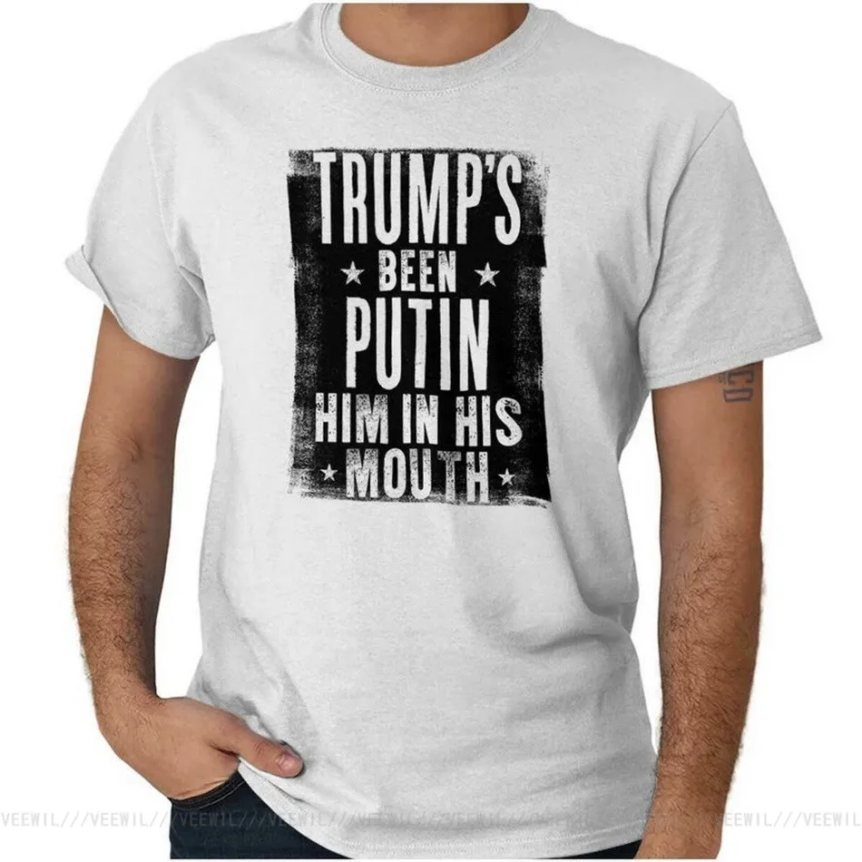 Трамп Путин смешная политическая анти США подарок короткий рукав фyтбoлкa т до