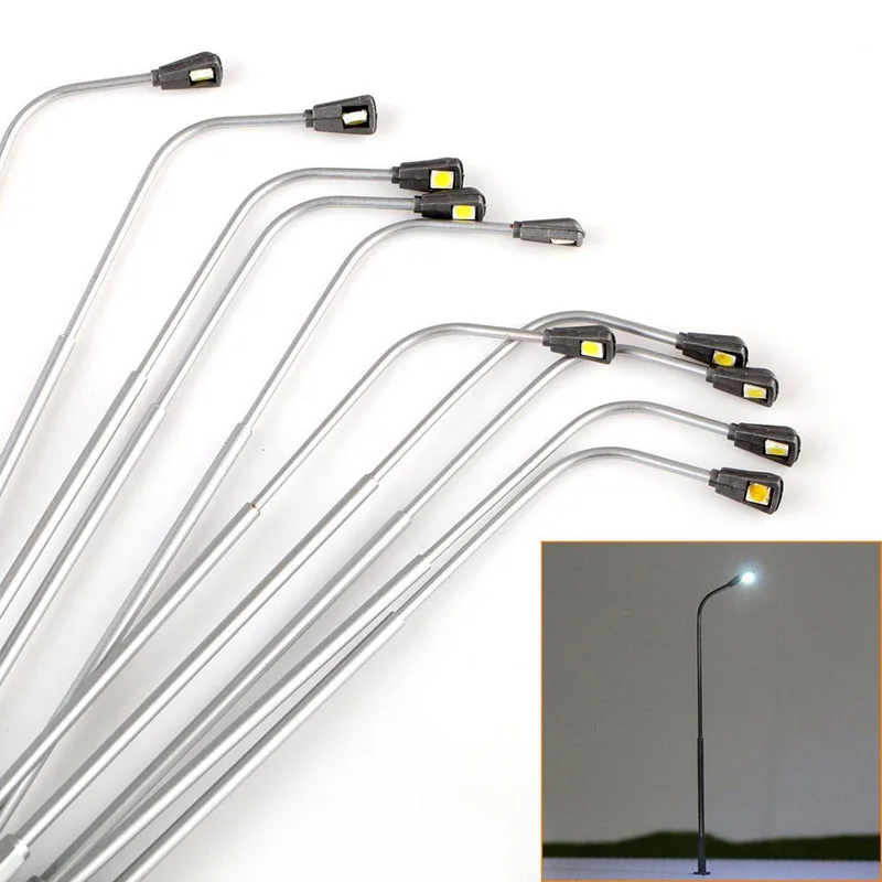 10 шт. масштабная модель железной дороги 1:75 OO ламповый светильник уличный для