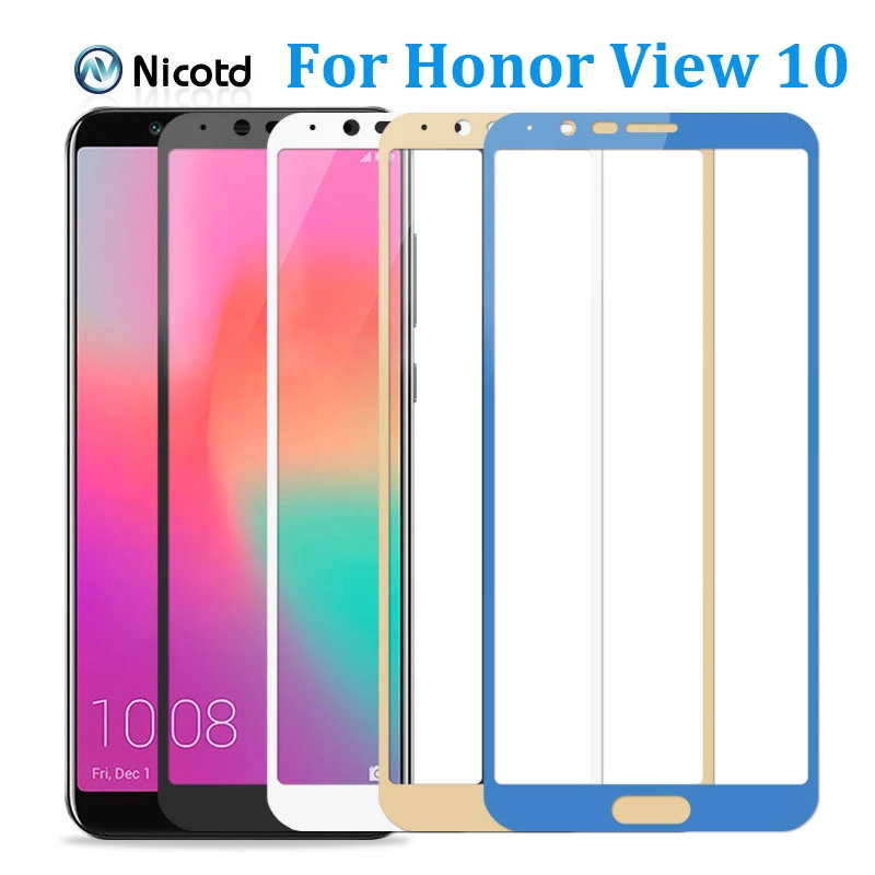 

Curved Full Cover Tempered Glass For Huawei Honor View 10 Screen Protector Film Glass On The Huawei Honor V10 Screen Cover Case