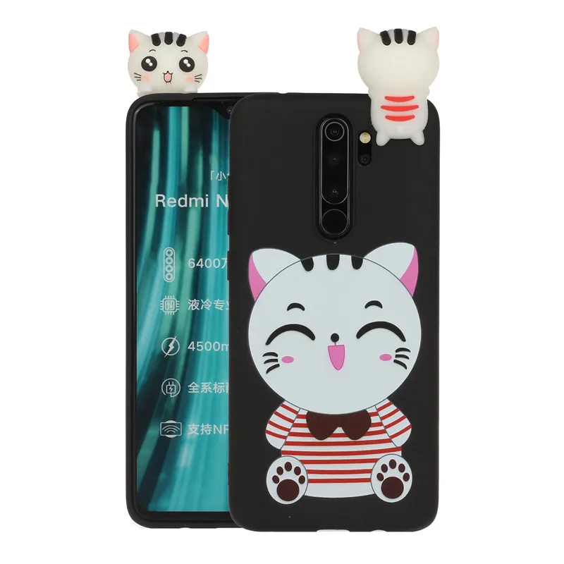 3D мягкий силиконовый чехол из ТПУ для Funda Redmi Note 8T с милой пандой котом собакой