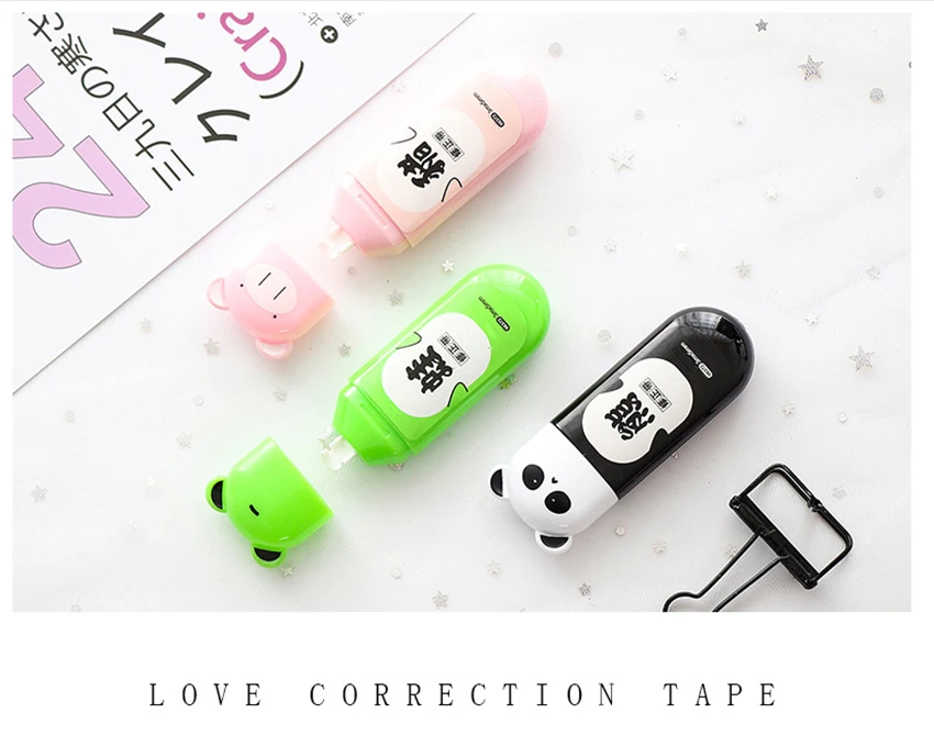 Милый мультфильм коррекции ленты студентов Kawaii коррекция канцелярский школьный офисный принадлежности Дети Портативный письменный корректор
