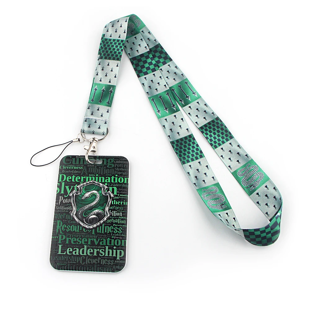 

1pc ZF2208 Green Snake Magic Movie Creative Lanyard Card Holder Student Hanging Neck Mobile Phone Lanyard