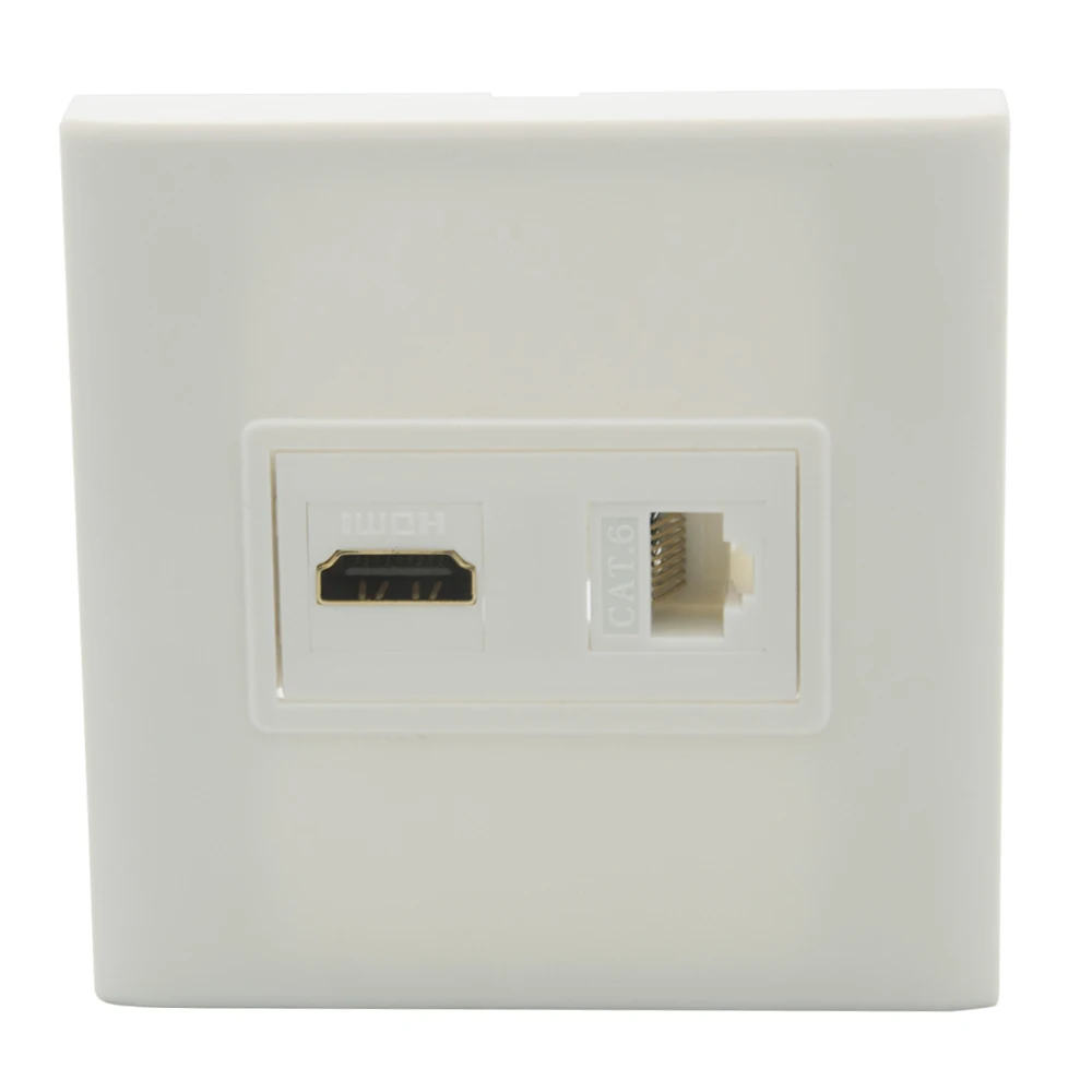 

Тип ЕС 86 1 Порт Cat6 RJ45 1 порт HDMI V2.0 розетка к розетке настенная пластина