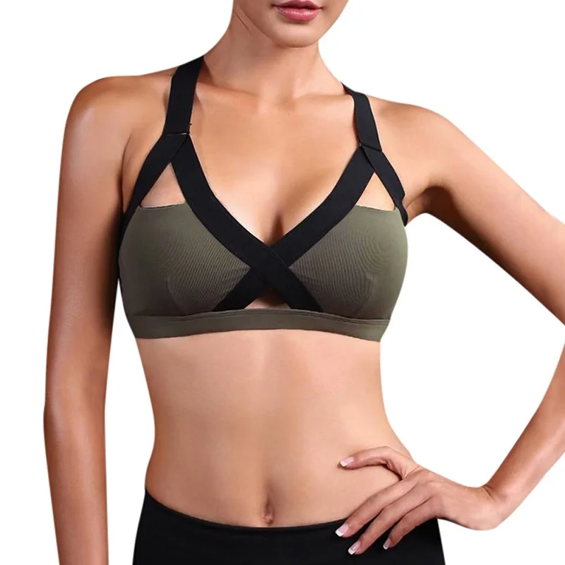 

Top Sports Bra For Women Gym Underwear Summer New Cross Strap Yoga Fitness Workout Female Athletic Bodice Comfortable Brassiere