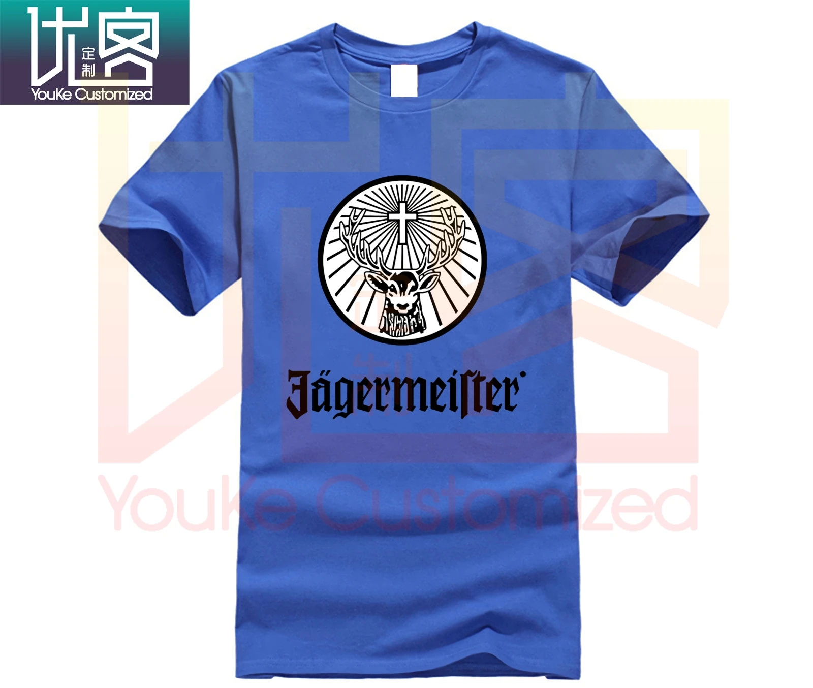 Мужская футболка в стиле ретро с логотипом jagermeister music tour Лидер продаж 100% хлопок