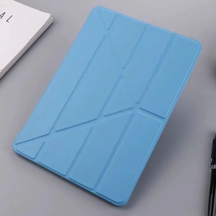 sky blue KpGoing для iPad Pro 11 чехол из искусственной кожи силиконовый задний тонкий светильник y-образный деформационный умный чехол для iPad Pro 11 дюймов - Цвет: sky blue